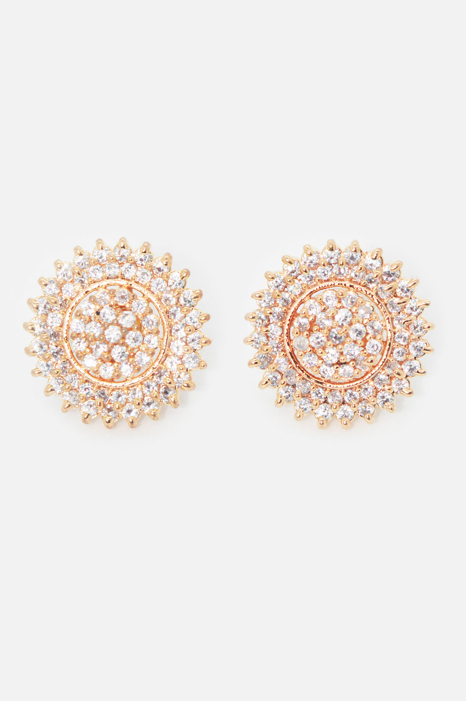 Triple Jhumka Earrings Rose Gold Pink American Diamond CZ Jhumka Earrings  Indian Jewellery - Etsy